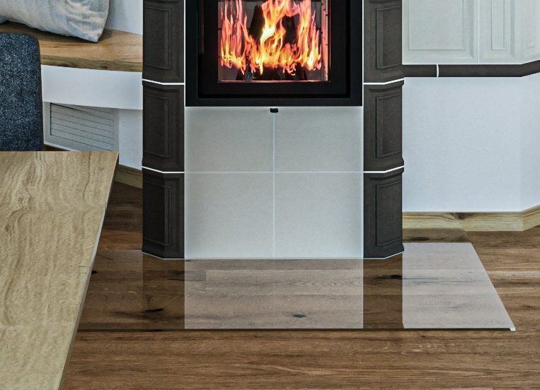 Kachelofen Brandschutz Glas