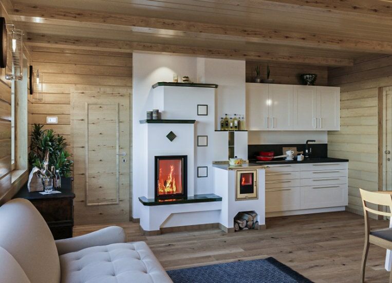 Kachelofen Landhausstil Herdanbau