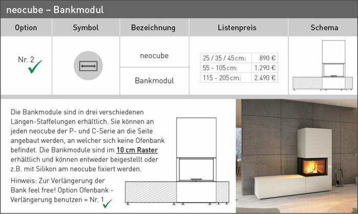 extra Ofenbankmodul
