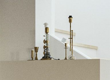 Kerzendekoration auf Ofenkörper