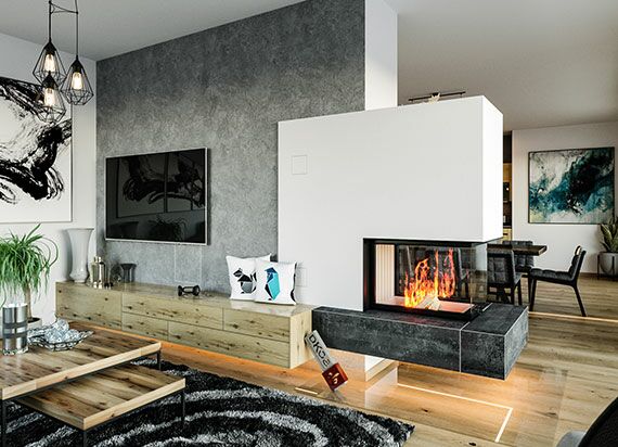 floating fireplace