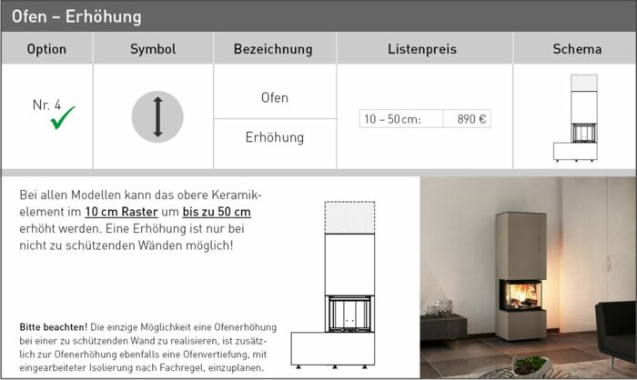 Ofen Erhöhung